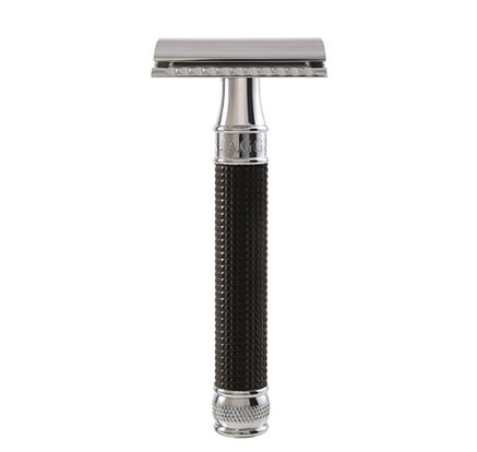 Edwin Jagger Black Chrome 3D Diamond Double Edge Safety Razor