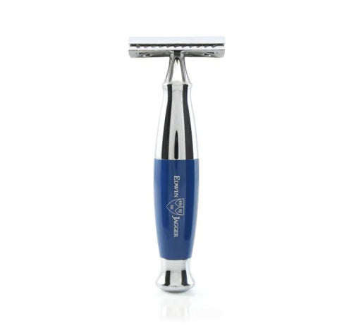 Edwin Jagger Blue & Chrome Double Edge Safety Razor