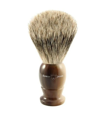 Edwin Jagger Small Shaving Brush Best Badger Light Horn
