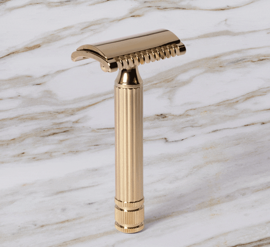 Fatip L'lbrido Grande Gold Classic Safety Razor, Hybrid Comb