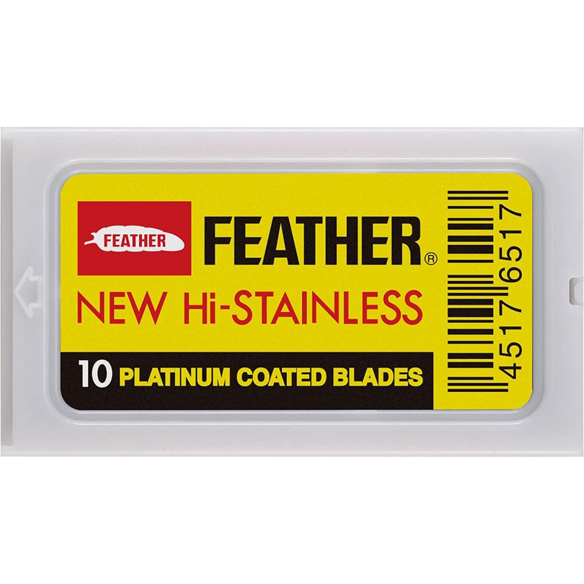 Lames de couteau Feather Hi en acier inoxydable à double tranchant, paquet de 10