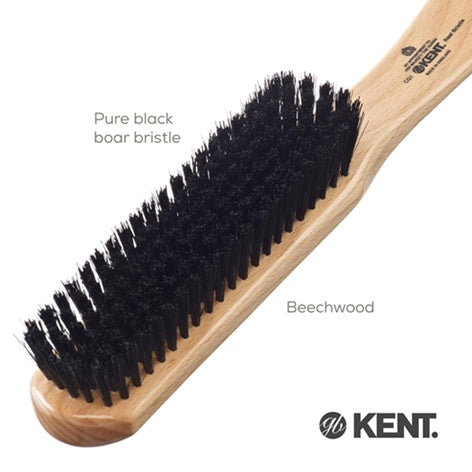 Kent K-CG1 Clothes Brush (Cherrywood Handle/Pure Black Bristle)