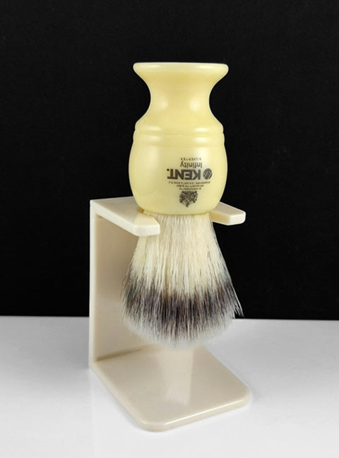Kent 2pc Shaving Set, Blended Bristle Brush and Stand, Cream (K-WET IS BEST)