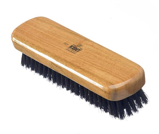 Brosse à vêtements Kent K-CC2 format voyage (bois de cerisier/poils noirs purs)