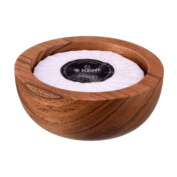 Kent Shaving Soap in Dark Beechwood Shaving Bowl