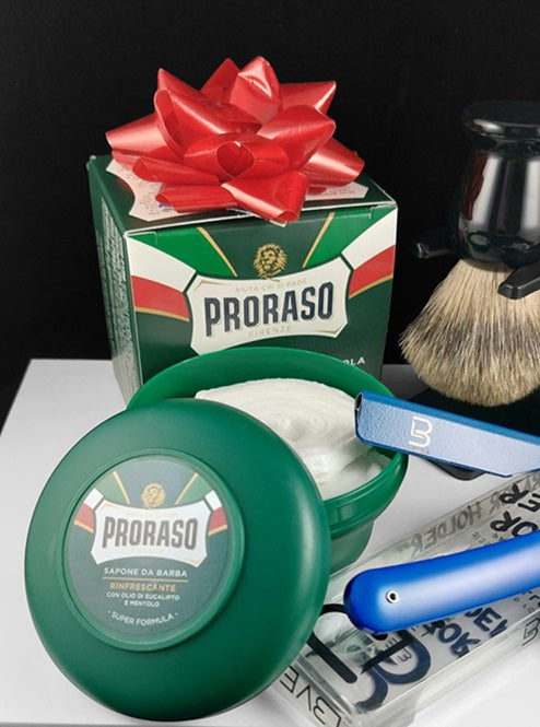 Level 3 Barber Razor Gift Set, Blue - The Classic Edge Shaving Store