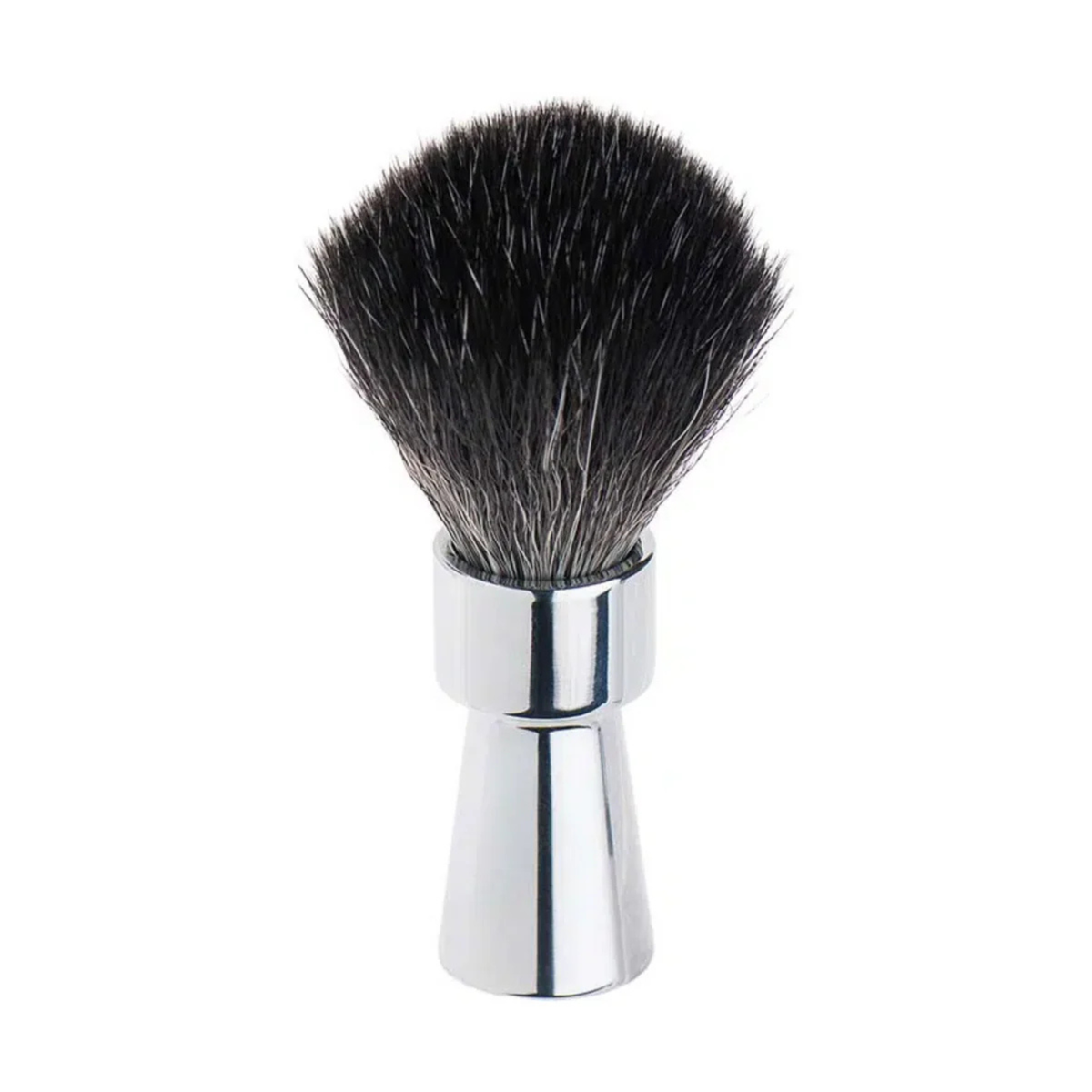 MERKUR Shaving Brush 1100 with Vegan Synthetic Hair in Bright Chrome