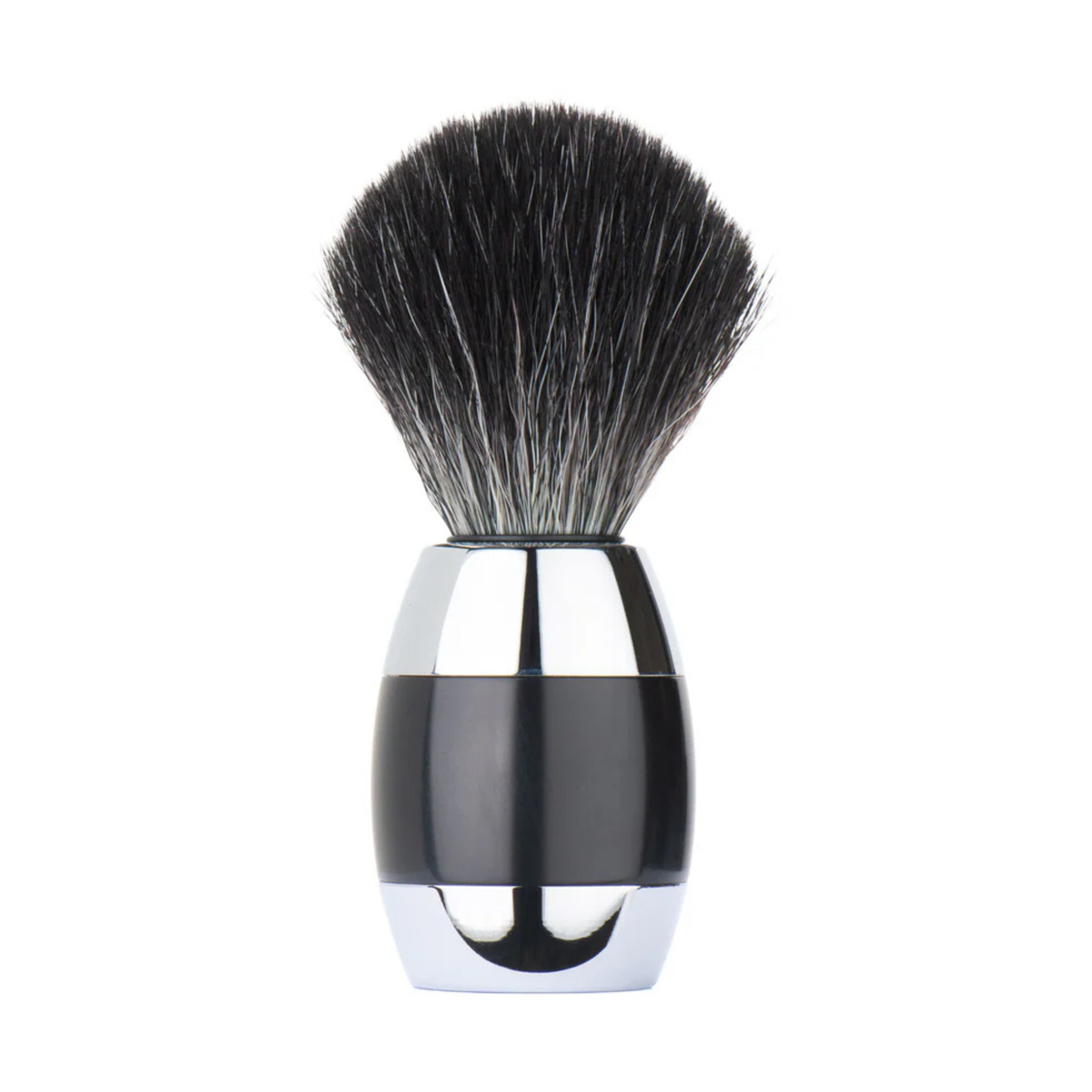 MERKUR Shaving Brush 1201 with Vegan Synthetic Hair in Bright Chrome
