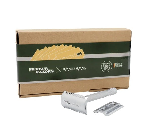 Merkur 22C Safety Razor Matte Chrome, Comes with Open & Closed Comb Head