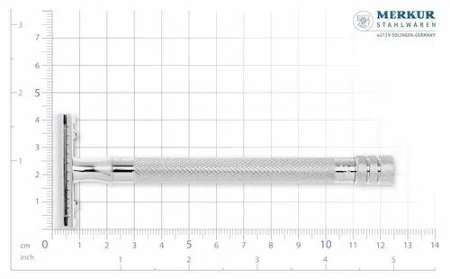 Merkur 24C Extra Long Double Edge Safety Razor with 10 Blades