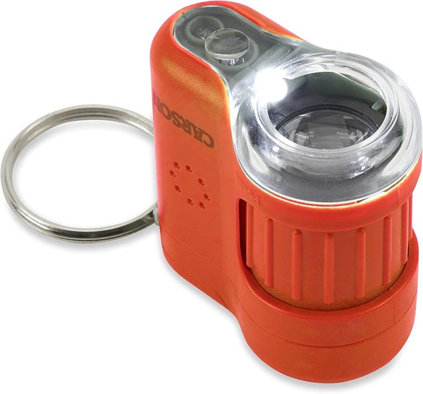 MicroMini 20x Pocket Microscope UV & LED Flashlight Orange