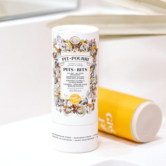 PIT-POURRI Pits + Bits Natural Full Body Deodorant, Coconut, Vanilla &amp; Sandalwood