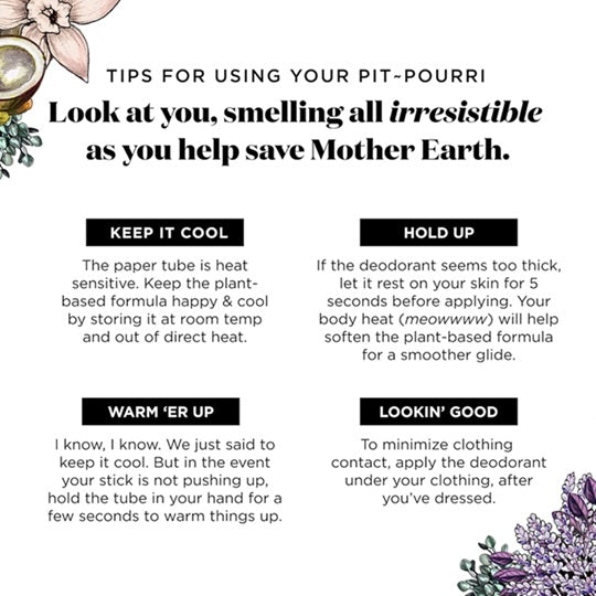 PIT-POURRI Pits + Bits Natural Full Body Deodorant, Coconut, Vanilla &amp; Sandalwood
