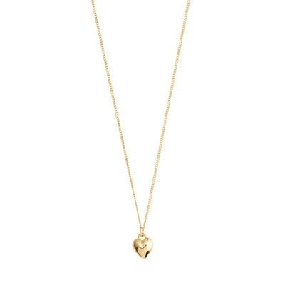 Pilgrim AFRODITTE Recycled Heart Necklace Gold-Plated
