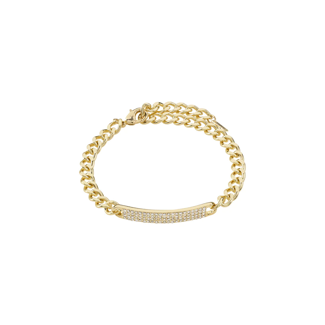 Pilgrim HEAT Recycled Crystal Chain Bracelet Gold-Plated