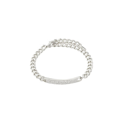 Pilgrim HEAT Recycled Crystal Chain Bracelet Silver-Plated