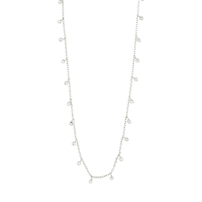 Pilgrim MAJA Crystal Multi Drops Necklace Silver-Plated