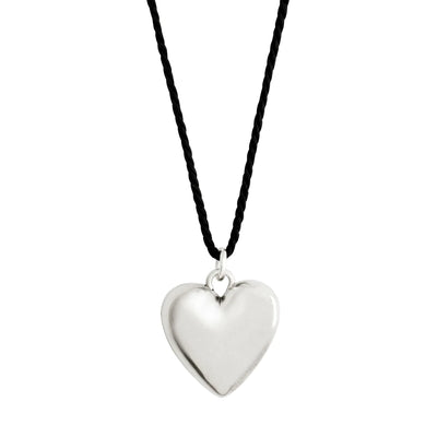 Pilgrim REFLECT Recycled Heart Necklace Silver-Plated