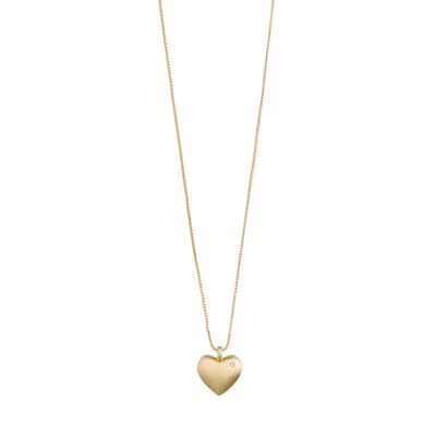 Pilgrim SOPHIA Recycled Crystal Heart Pendant Necklace Gold-Plated