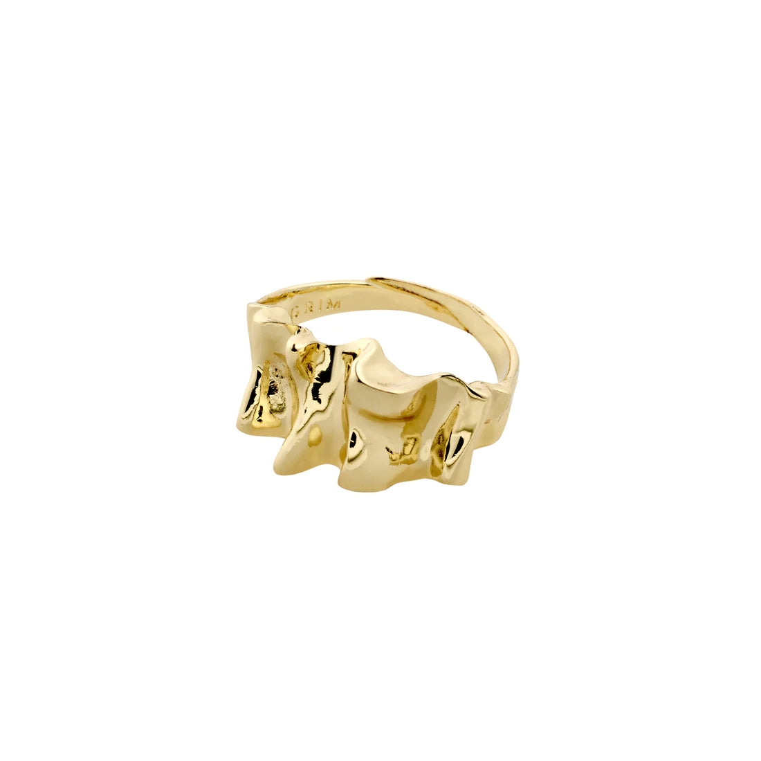 Pilgrim WILLPOWER Recycled Sculptural Ring Gold-Plated