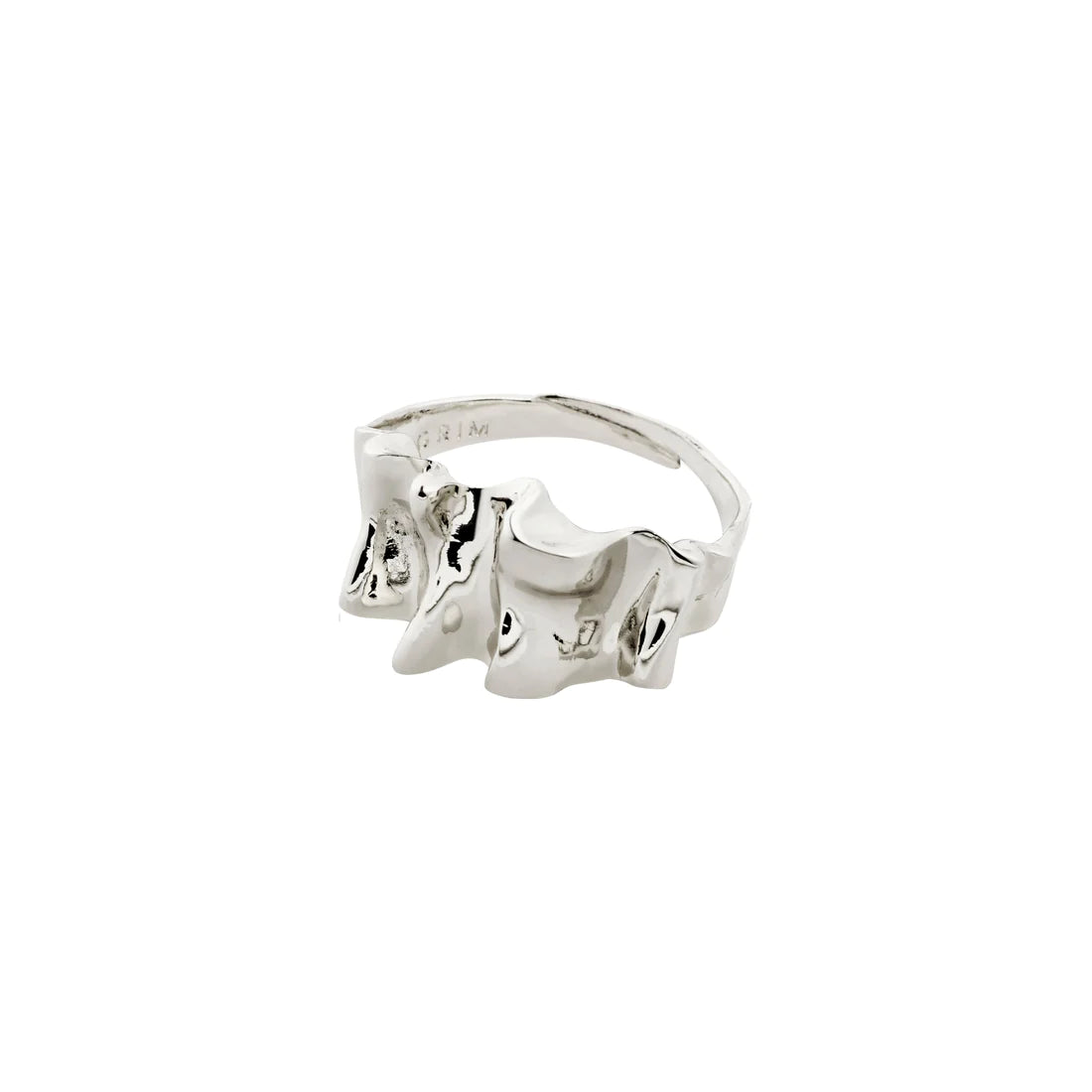 Pilgrim WILLPOWER Recycled Sculptural Ring Silver-Plated