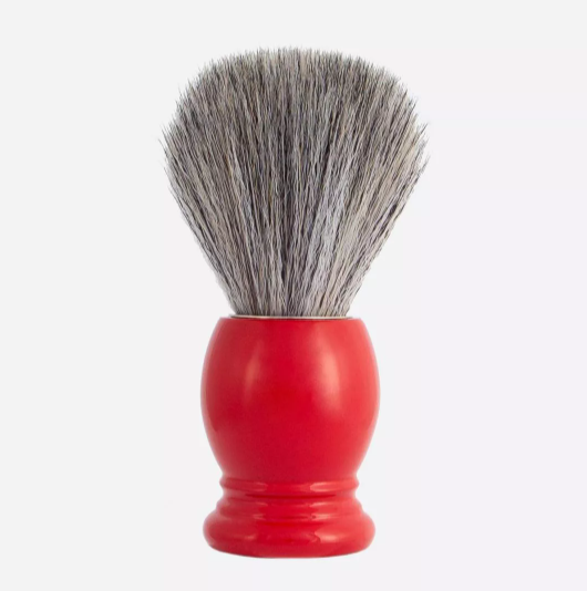 Plisson 1808 Essential &quot;Pure Grey&quot; Fibre Ferrari Red Shaving Brush