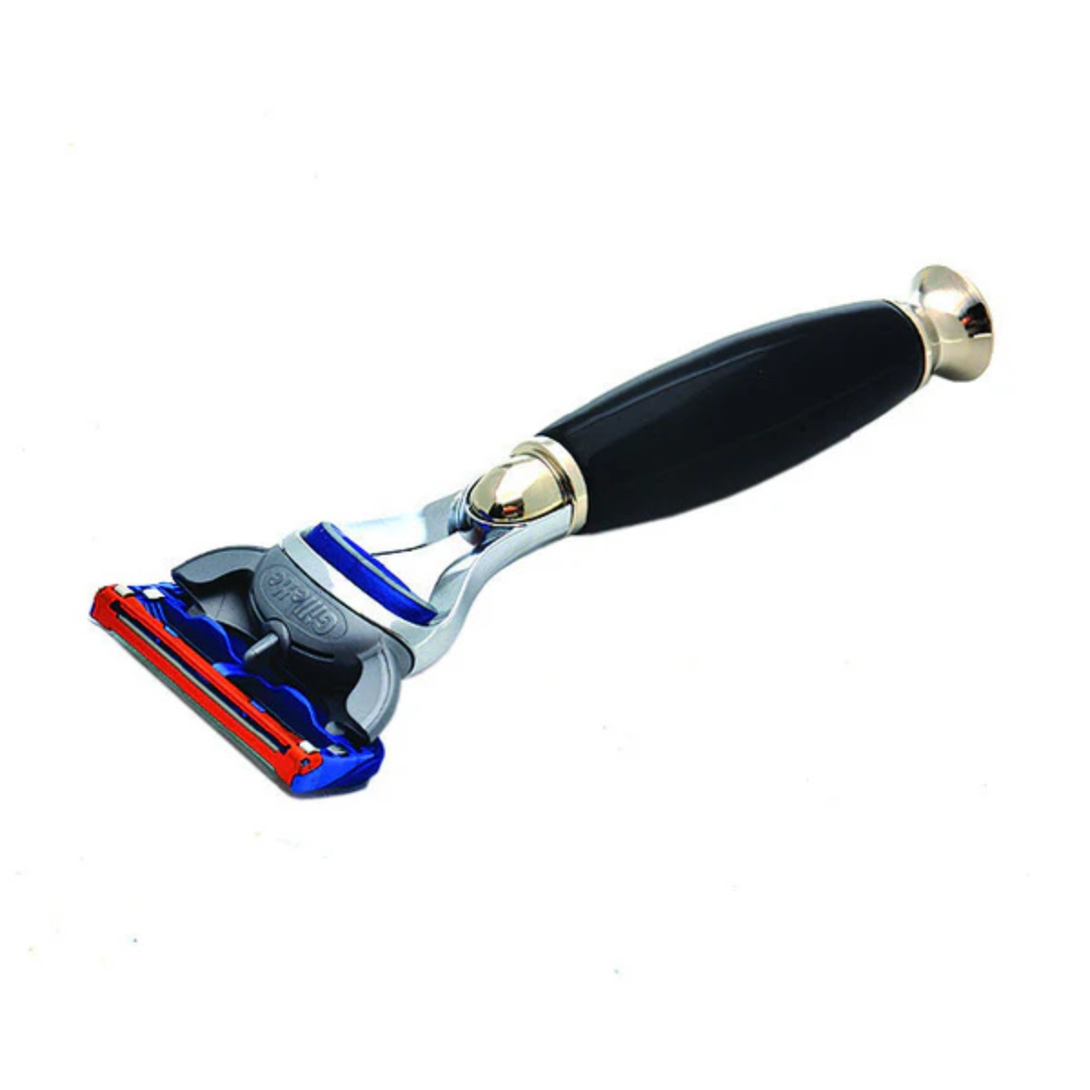 Black and Chrome Fusion Head Cartridge Razor