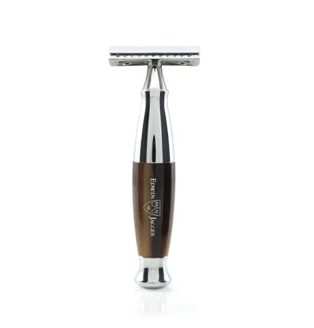 Edwin Jagger Imitation Horn & Chrome Double Edge Safety Razor