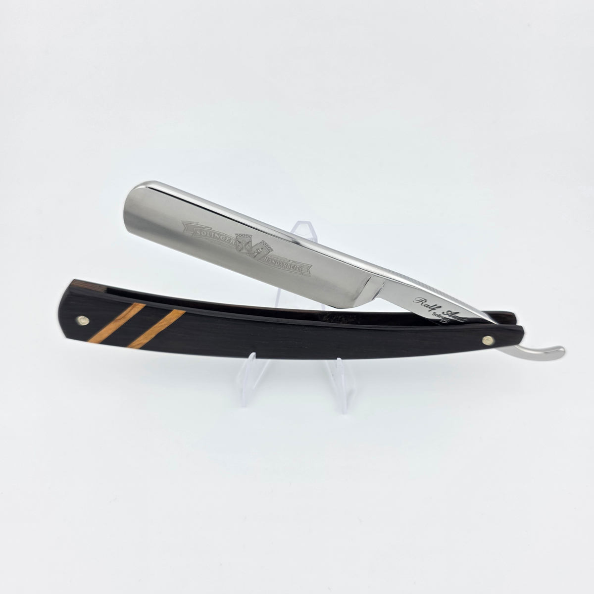 Ralf Aust 5/8 African Blackwood with Olive Inlay Straight Razor