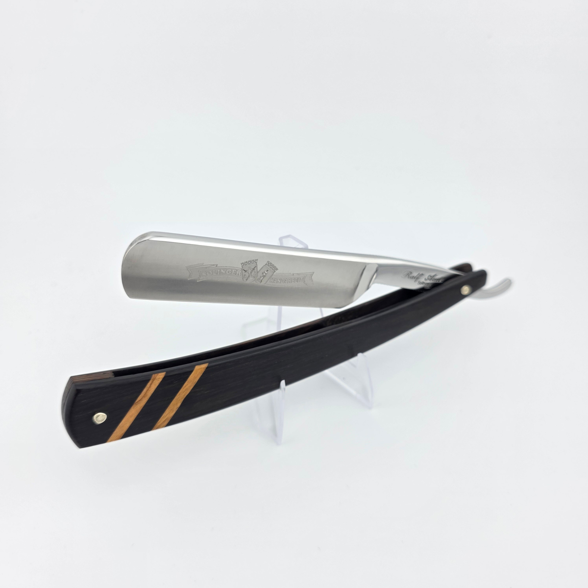 Ralf Aust 5/8 African Blackwood with Olive Inlay Straight Razor