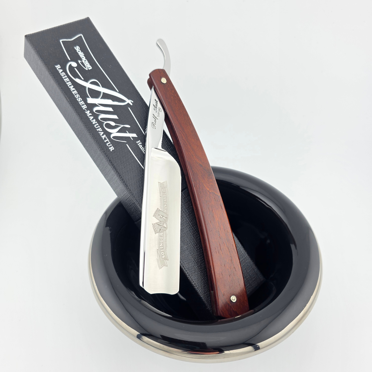Ralf Aust 6/8 Cocobolo Wood Spanish Point Straight Razor