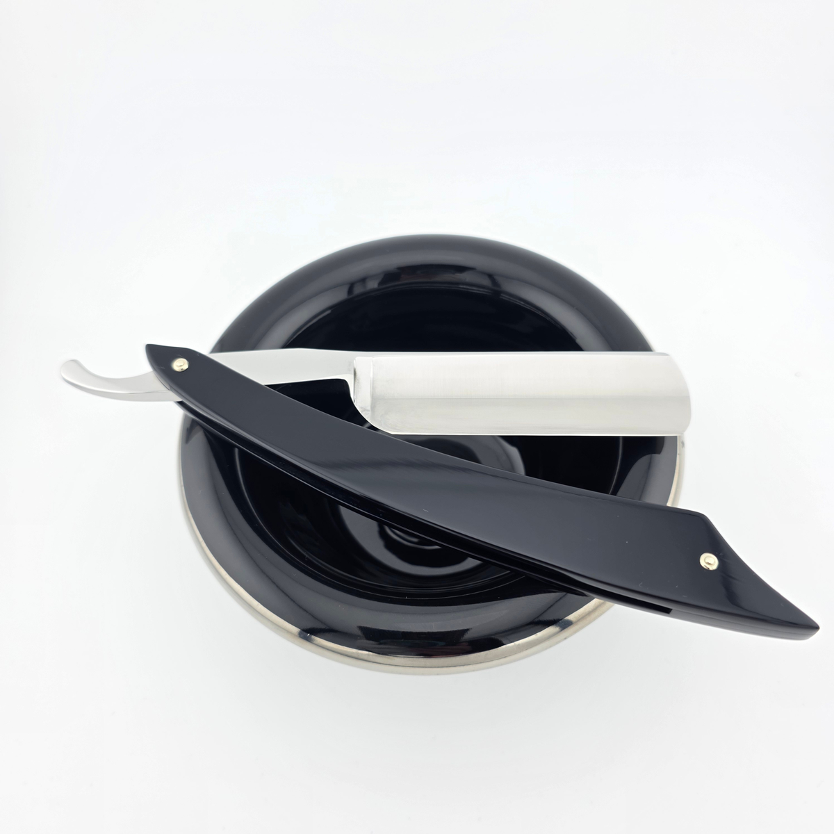 Ralf Aust 7/8 Black Acrylic Round Point Wenge Handle