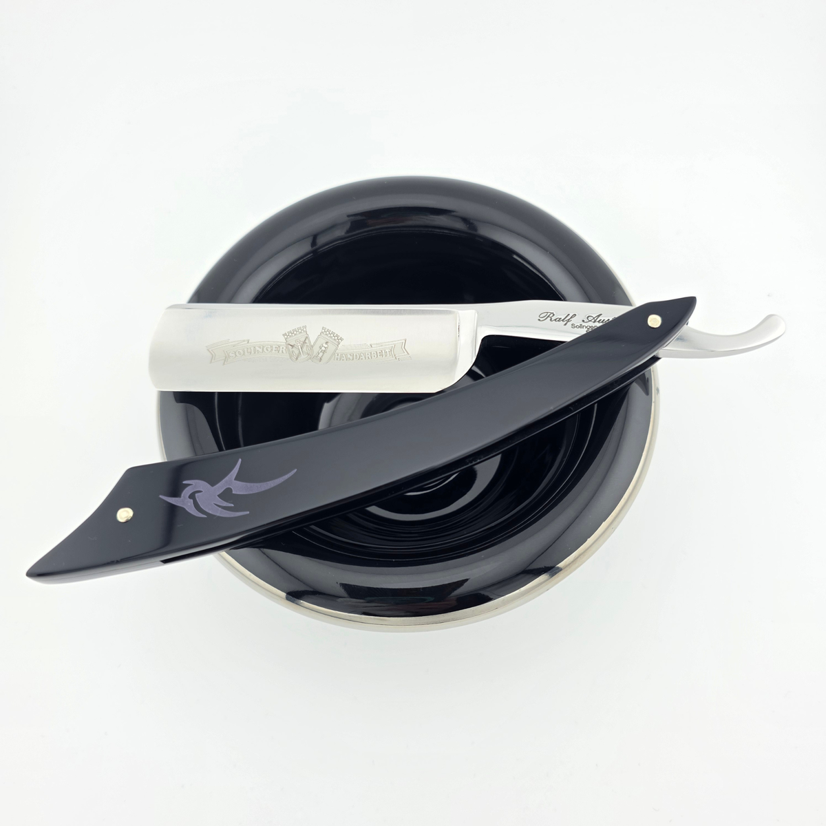 Ralf Aust 7/8 Black Acrylic Round Point Wenge Handle