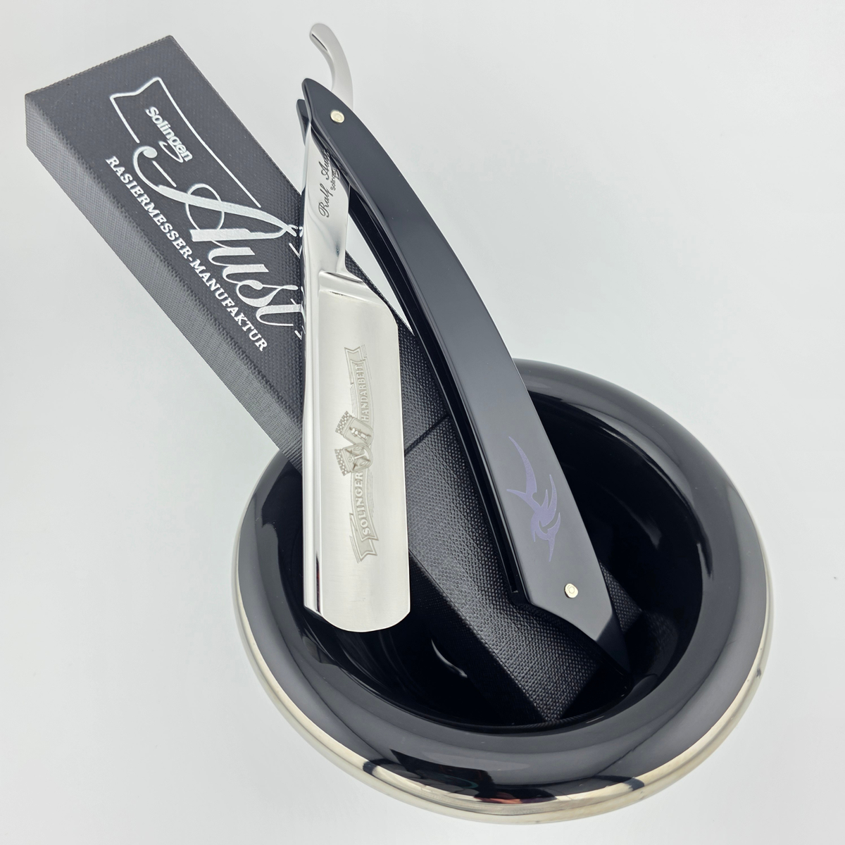 Ralf Aust 7/8 Black Acrylic Round Point Wenge Handle