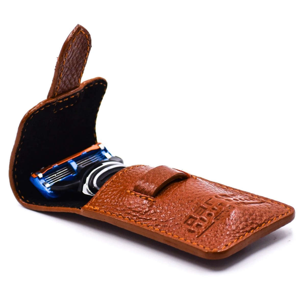 Parker Fusion Compatible Travel Razor with Leather Case