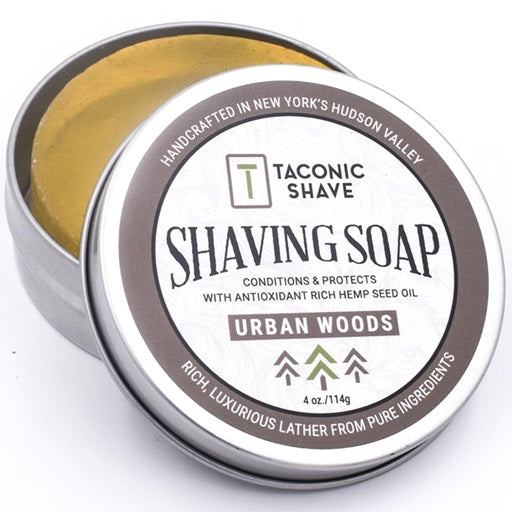 Taconic Urban Woods Glycerin Hemp Oil Shaving Soap 4 oz.
