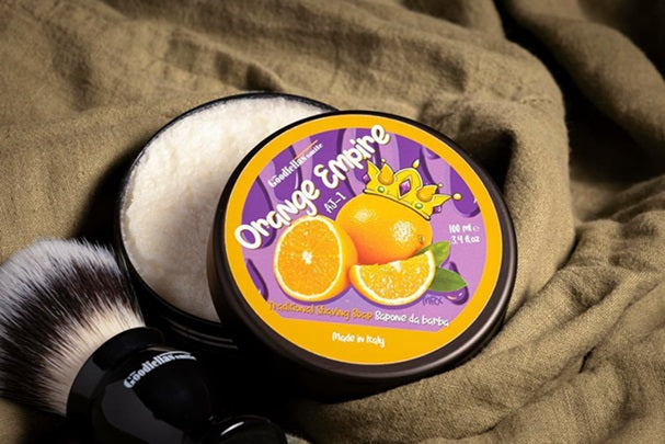 The Goodfellas&#39; Smile Orange Empire Shaving Soap, Made in Italy