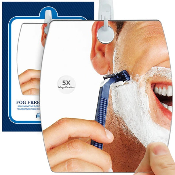 The Shave Well Company 5X Magnified Anti-Fog Shower Mirror