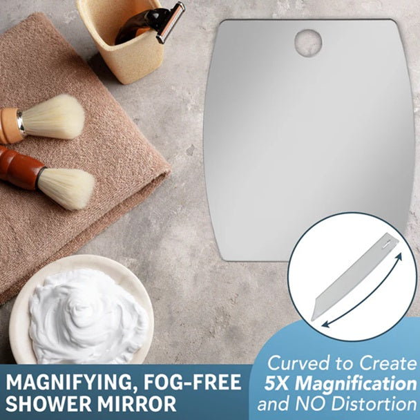 The Shave Well Company 5X Magnified Anti-Fog Shower Mirror