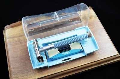 Lady Gillette Starburst Blue Double Edge Safety Razor