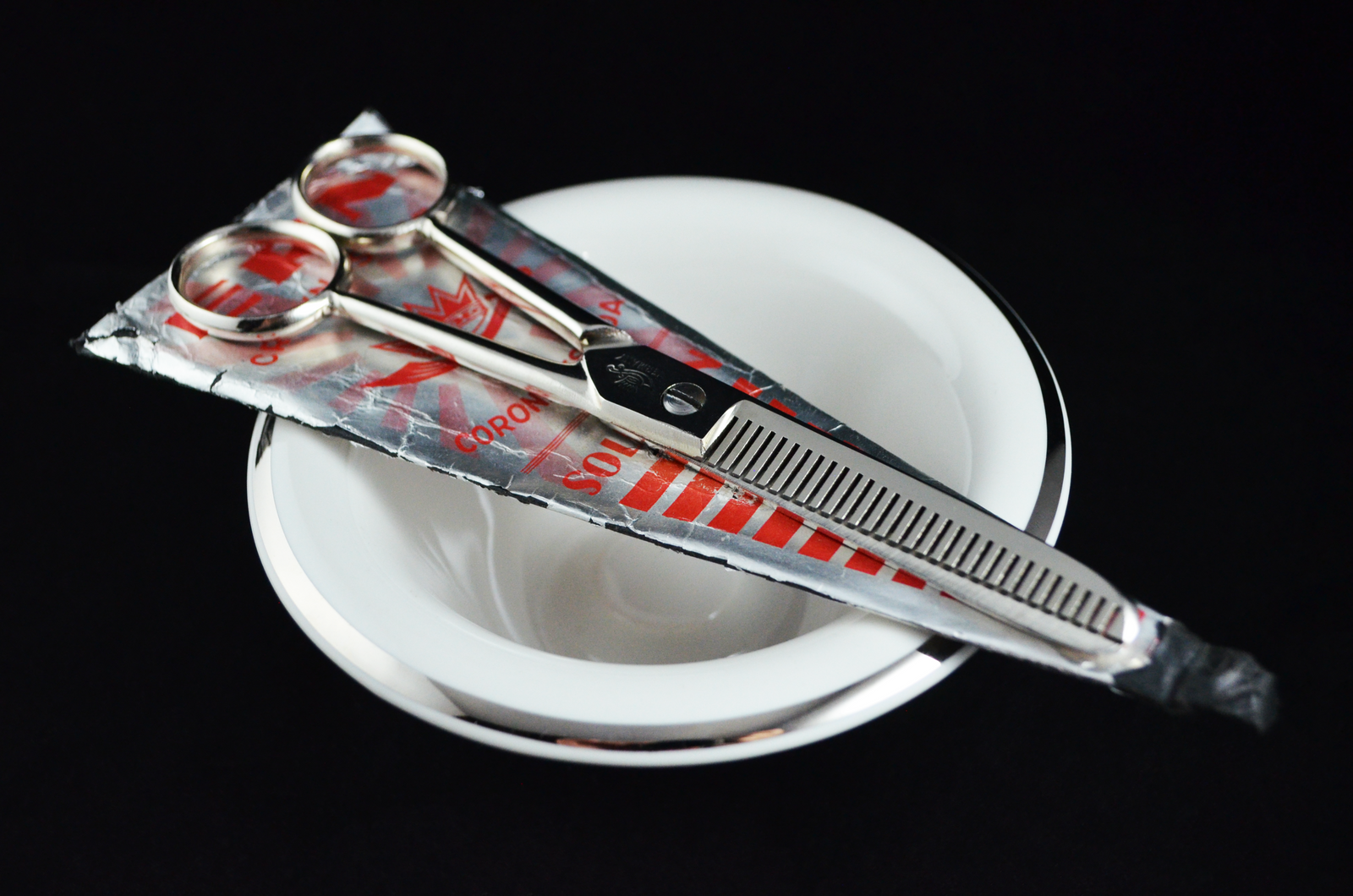 ERN Crown & Sword Antique Barber Thinning Shears NOS (Vintage Pre-WII