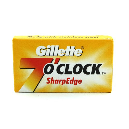 5 Gillette 7 O' clock Sharp Edge Double Edge Blades