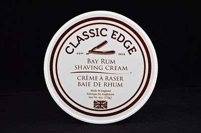 Classic Edge Bay Rum Shaving Cream, Made in England