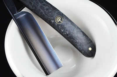 Boker Black Amboina Wood 6/8 Straight Razor