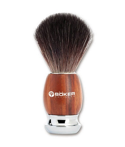 Boker Classic Plum Wood Vegan Fiber Hair Shaving Brush