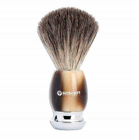 Boker Classic Resin Horn Badger Hair Shaving Brush