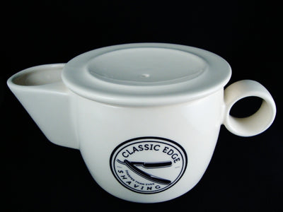 Classic Edge Shaving Scuttle w/Logo Ivory