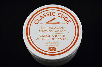 Classic Edge Sandalwood Shaving Cream, Made in England