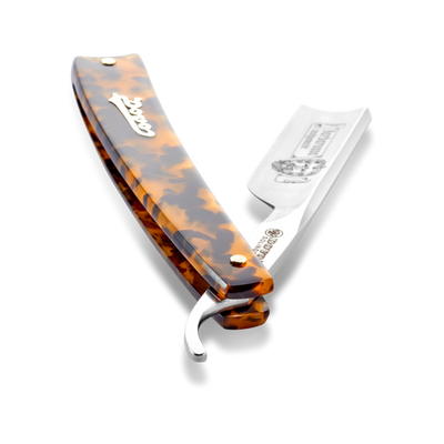 DOVO Barbarossa 5/8 Short Blade Tortoiseshell Straight Razor-Spanish Point