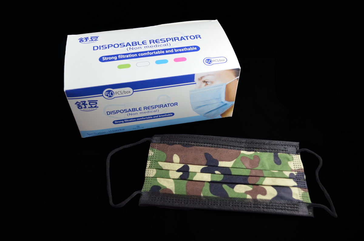 Disposable Mask-Camo (50 Pack)